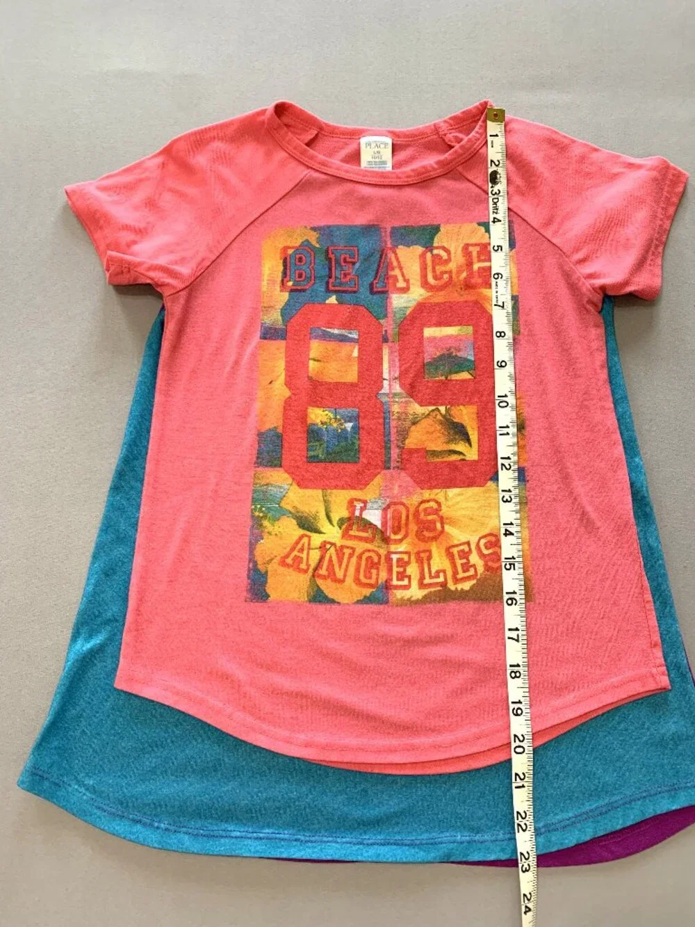 2 Girls Pajama Sets Children's Place Full Length Pants Short Sleeves Size 10/12 - Picture 7 of 9